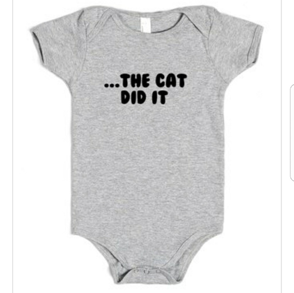 The Cat Did It Funny Baby One Piece